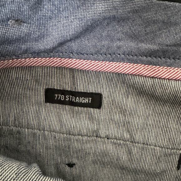 J.Crew 770 Straight Fit Stretch Chino Pants 36x32 Black Flat Front Twill Zip Fly - Picture 6 of 10